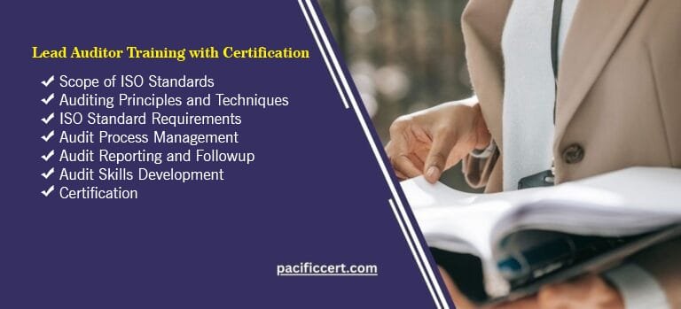 5 day lead auditor training with certification by Pacific Certification