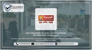 Jain Telemedia Services Limited Achieves ISO 9001:2015 certification
